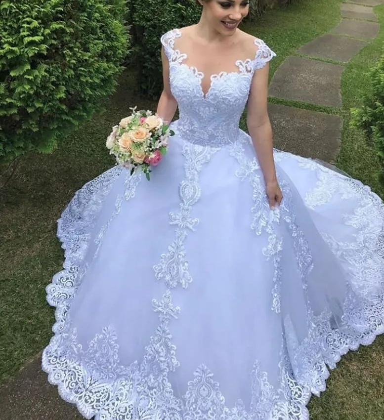 Vestido de novia роскошное бальное платье свадебное с уникальным кружевное подвенечное