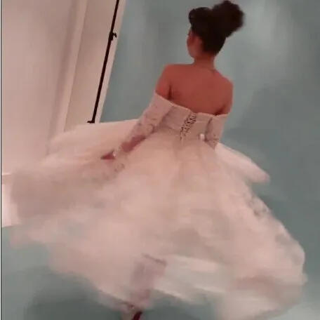 Бальное платье с длинным рукавом и бусинами открытыми плечами|wedding dress|off shoulder wedding