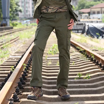 Army green Женские осенние брюки свободные военные стильные женские брюки хлопковые однотонные штаны карго с карманами для женщин Большие размеры женские джоггеры - Цвет: Army green