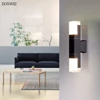 10 Вт современный светодиодный настенный светильник с двумя головками настенный светильник бра для спальни, коридора, открытый водонепроницаемый садовый настенный светильник для веранды, балкона