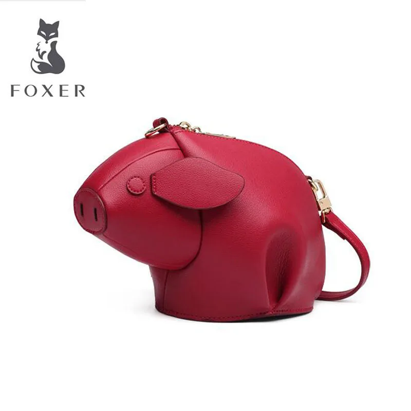 Cow leather handbag Pig bag messenger female 2019 new wild fashion mini shoulder | Багаж и сумки