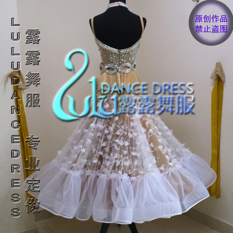 Танцевальное платье ручной работы/стандартное Платье для Бальных соревнований