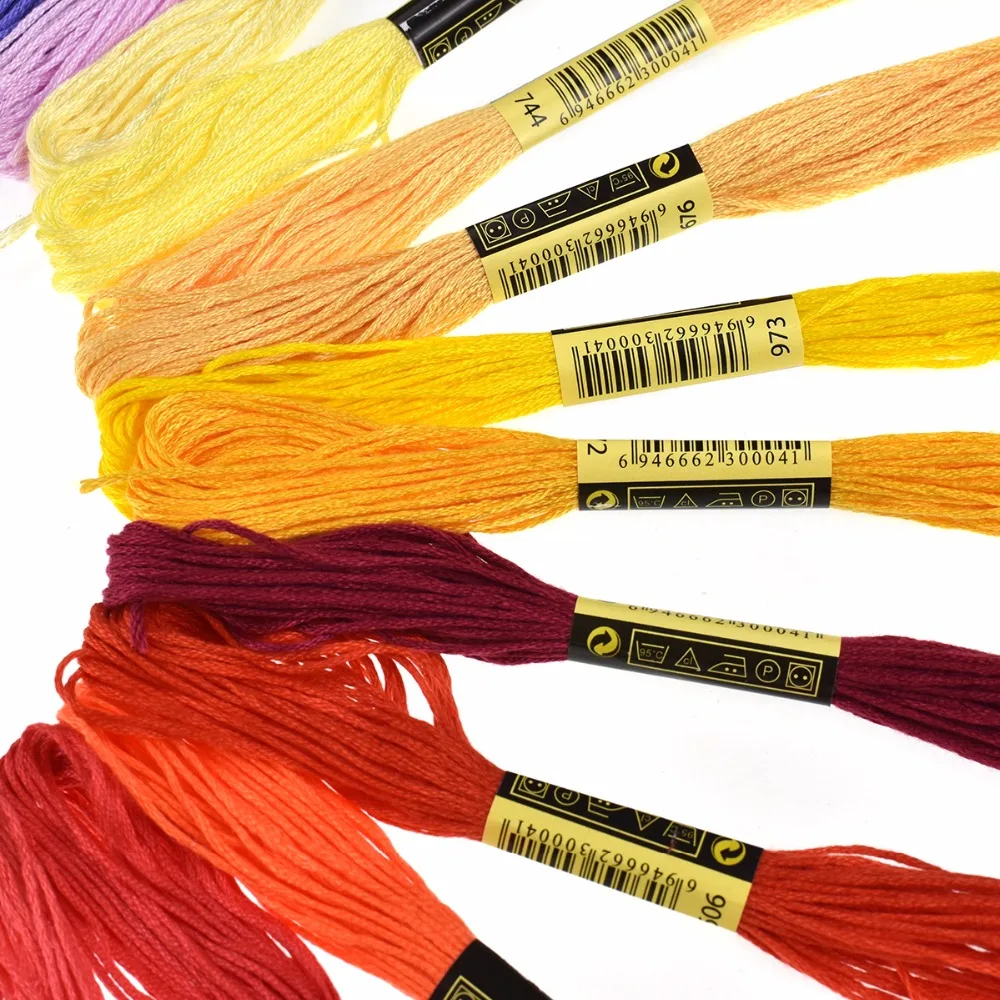 36 шт./лот нитки для вышивки хлопковые вышивания крестиком мотки 6 нитей женщин мам