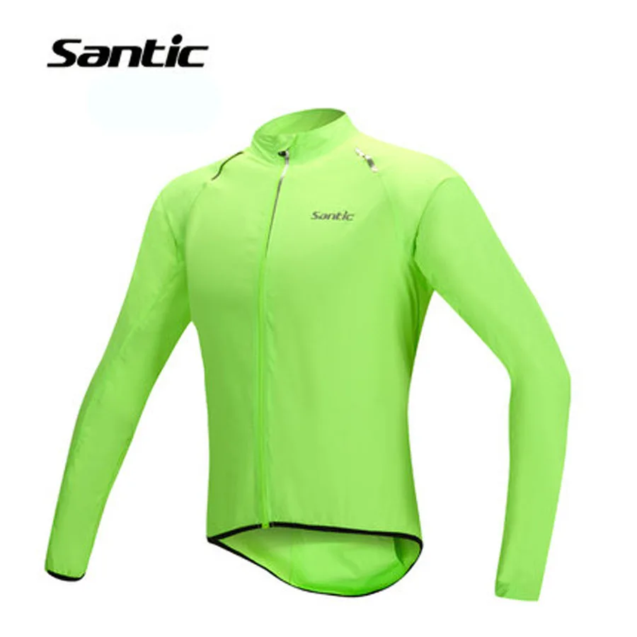 Santic Men's Cycling Jacket Windproof Coat MTB Bike Running Jackets Sport Windbreaker Jerseys Bicycle Cycle Wind Coat Clothing