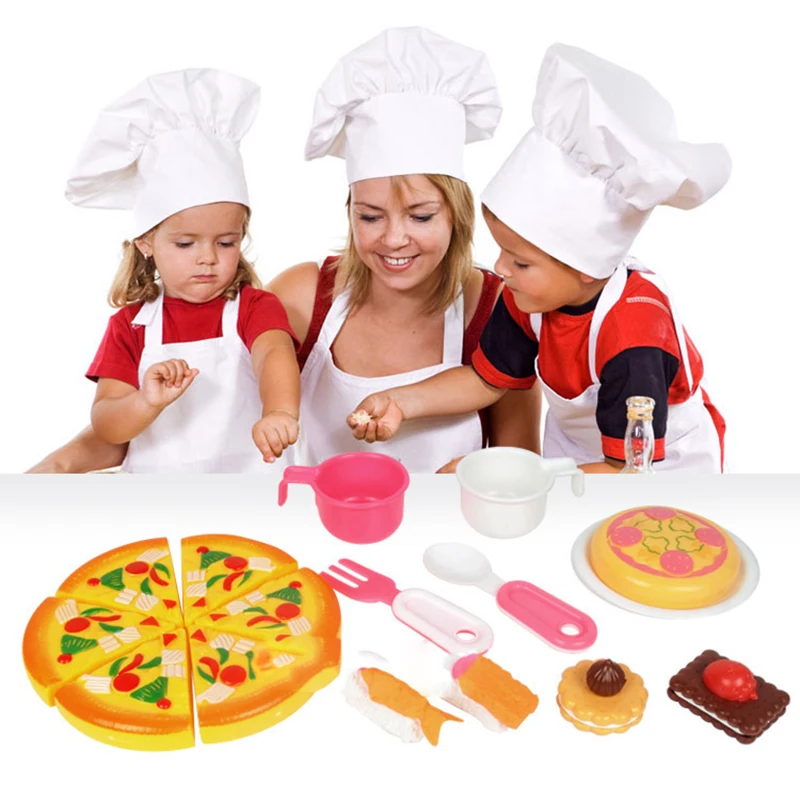 16pcs/set pretend play children Kitchen toy Simulated Pizza Sushi DIY Scene simulation parent-child interaction Gifts | Игрушки и хобби