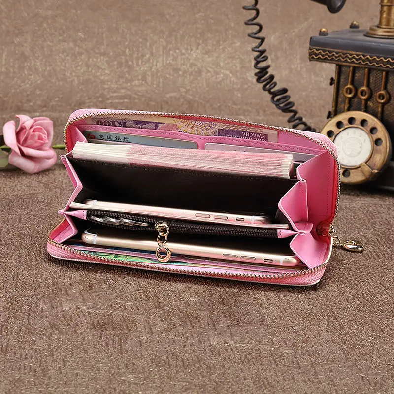 Длинный кошелек для женщин бумажники могут напечатать ваш индивидуальный дизайн