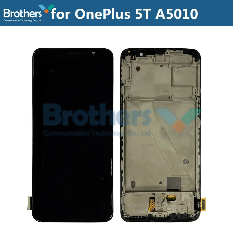 AMOLED lcd для OnePlus 5T ЖК-экран ЖК-дисплей для OnePlus 5T A5010 ЖК-сборка сенсорный экран дигитайзер замена телефона тест