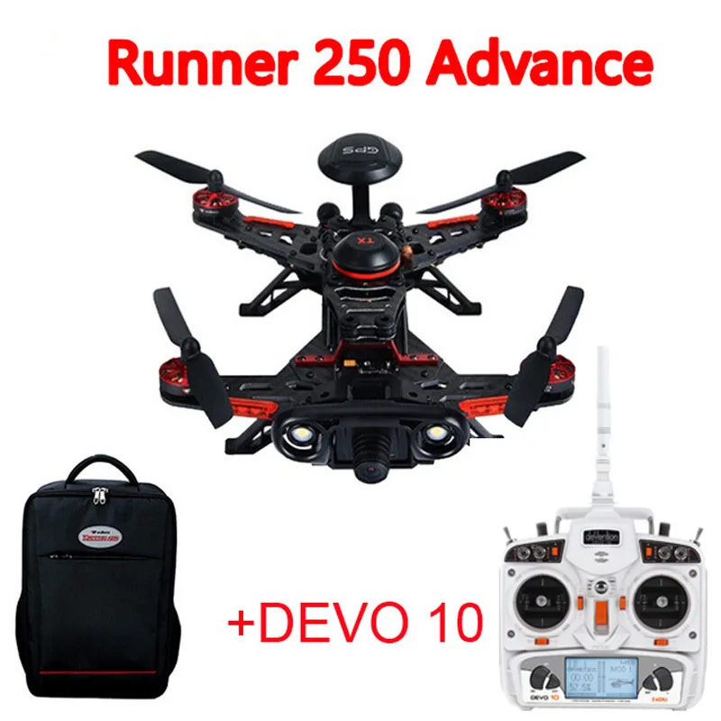Walkera Runner 250 Advance с пультом дистанционного управления DEVO 10 GPS RC Дрон Квадрокоптер +