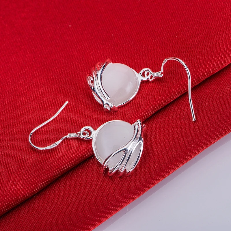 Женские серебряные серьги MSQSTNBK яркие из серебра 925 пробы|jewelry hat|jewelry earring boxjewelry box