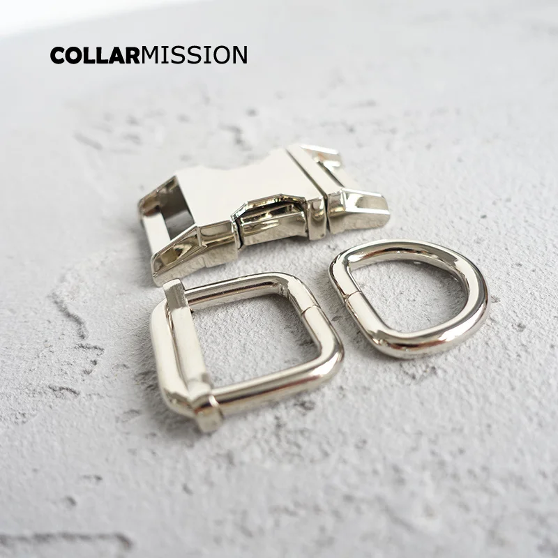 (Металлическая пряжка + Регулируемая кольцо D/комплект) собачий ошейник DIY