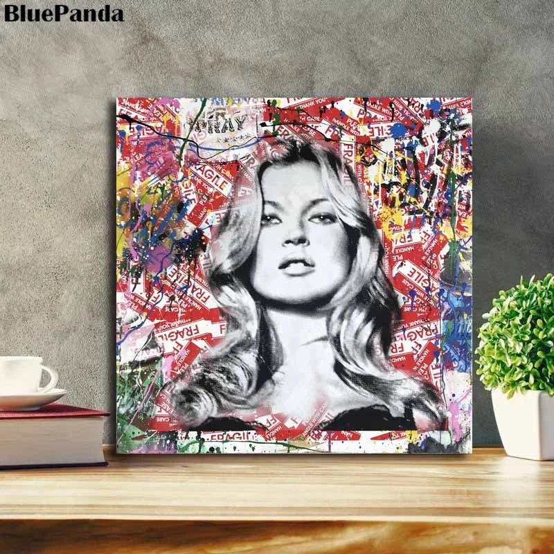 Г-н Brainwash Kate Moss холст Модульная картина картины для гостиной плакат на стену