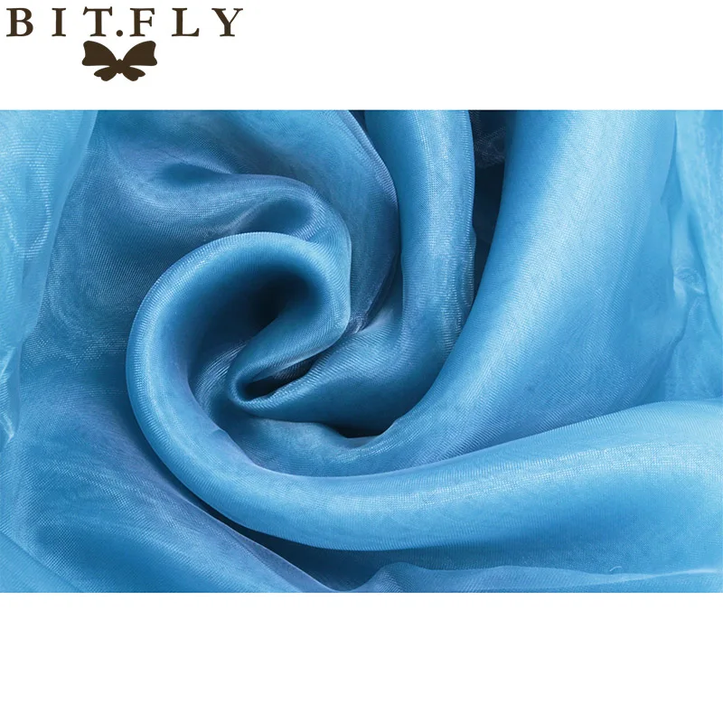 Teal Blue BIT. FLY 32 цвета свадебный фон стол занавеска 10 м* 1,35 м прозрачная органза Swag ткань украшение для свадебного банкета торжества - Цвет: Teal Blue