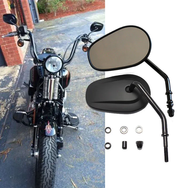 Мотоциклетные боковые зеркала заднего вида 8 мм для Harley Fat Bob FLSTF Wide Glide FXDWG Road Ultra