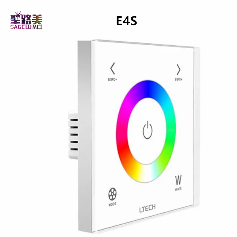 Ltehc E4 E4S DC12V 24V RF 2 4 ГГц 3A X 4CH 12A RGBW светодиодная Сенсорная панель контроллер для 5050