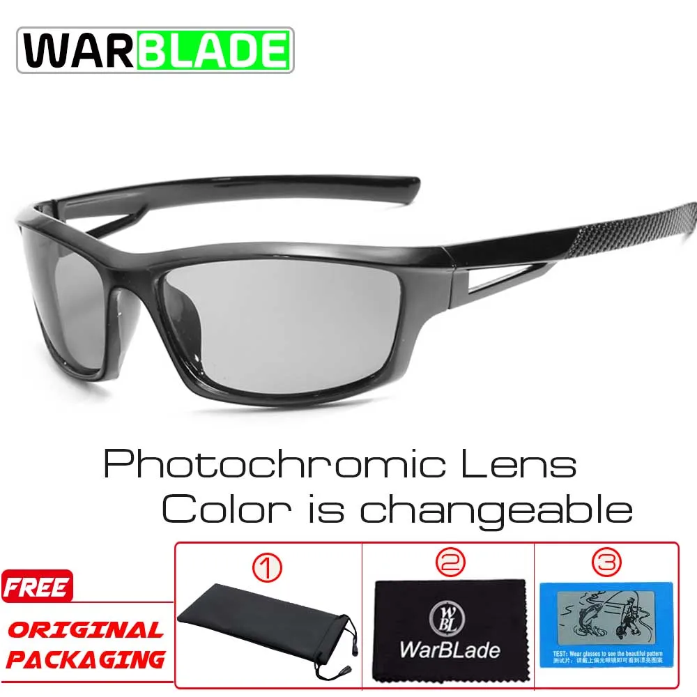 Photochromic Cycling Glasses Polarized Bicycle Eyewear Ultralight Sport Bike Sunglasses Black men&ampwomen Riding Goggles 1008 | Спорт и