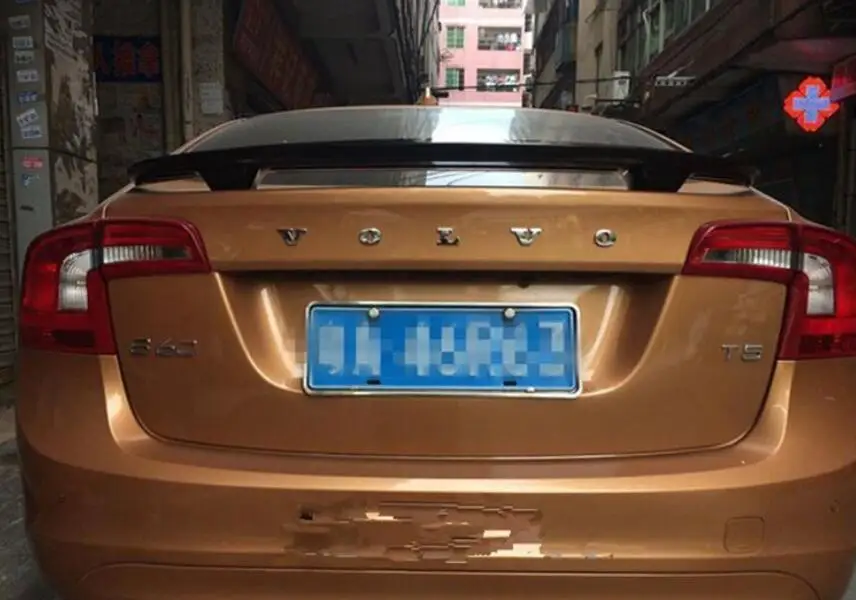 ABS заднего крыло багажника спойлер для VOLVO S60 S60L 2011 2012 2013 2014 2015 2016 2017 2018 2019
