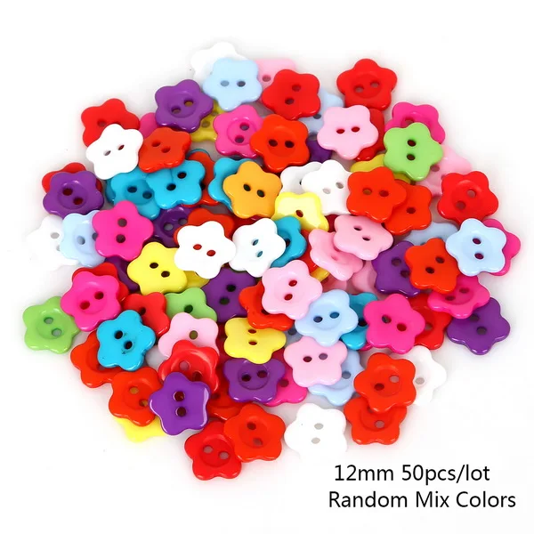 12mm 50Pcs 50-100 шт Высокое качество смешанные пластиковые пуговицы для шитья, для скрапбукинга швейные принадлежности для шитья 10 мм-23 мм - Цвет: 12mm 50Pcs