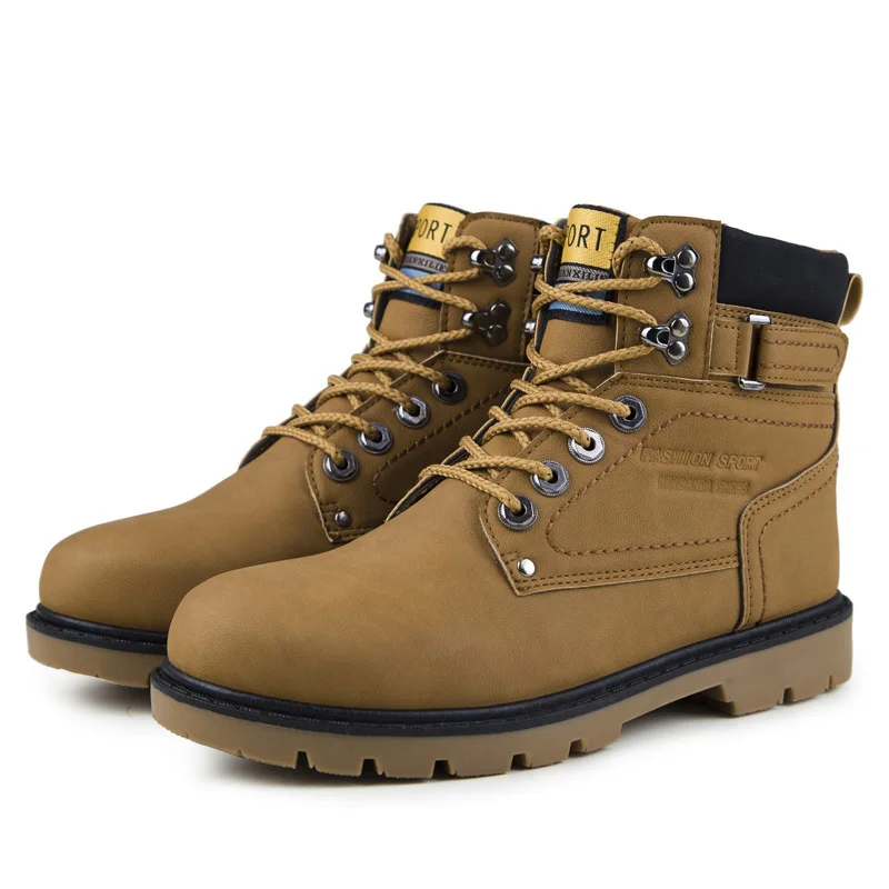 Outdoor surviva Hiking Boots men sport shoes hiking mountain non-slip bootsMen's Korean Style Cotton Martin | Обувь