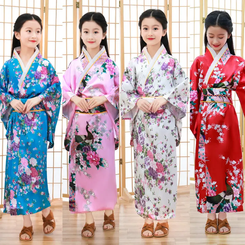 Кимоно для девочек mujer кимоно femme japan yukata детское традиционное японское платье в