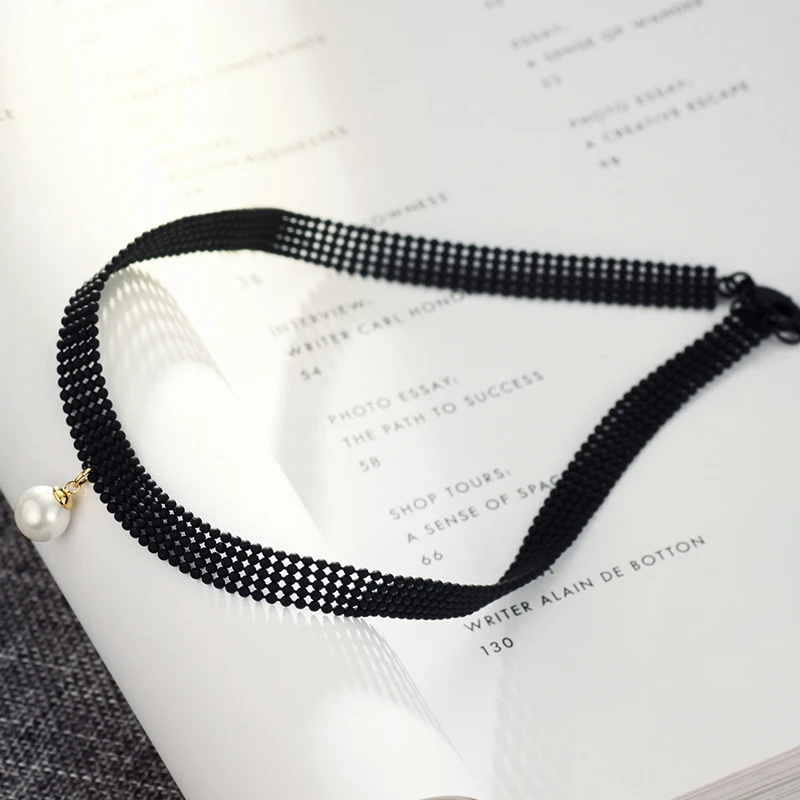 Цепочка чокер Neoglory Женская с имитацией под жемчуг модное ожерелье белого цвета