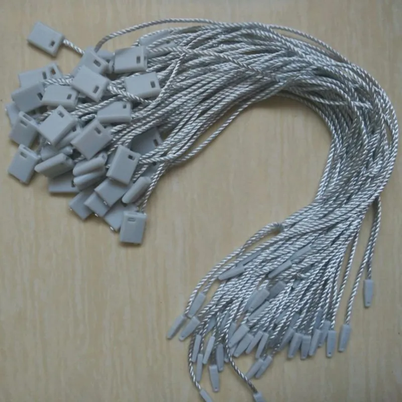 100 шт./лот уплотнительные шнуры с серой биркой 18 см для одежды веревки бирки