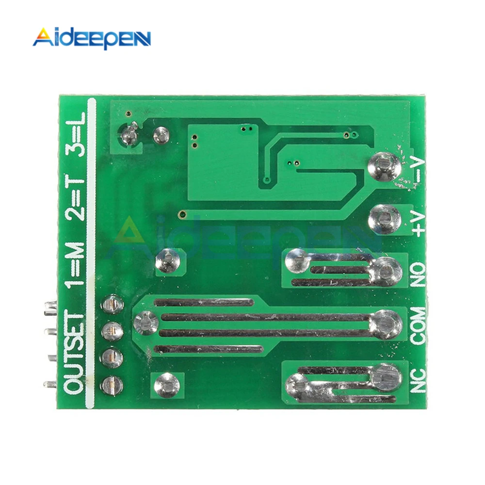 12 В постоянного тока 1 канал 433 МГц беспроводной релейный модуль Радиочастотный пульт дистанционного управления гетеродинный приемник плата управления 3,5 см X 3 см X 1,6 см