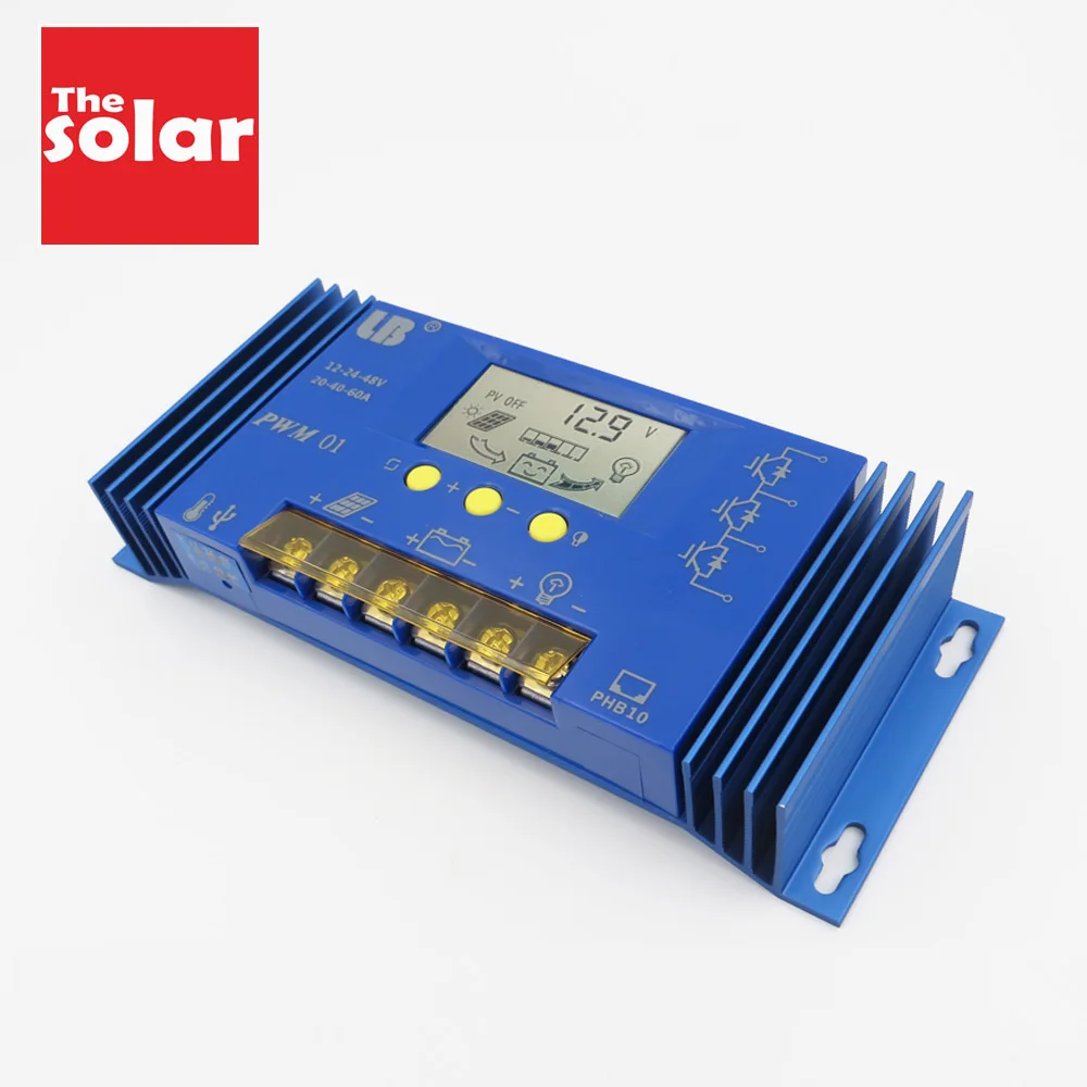 LB бренд 40A 60A PWM солнечная панель регулятор заряда ЖК дисплей 12 В/24 В/48 в авто