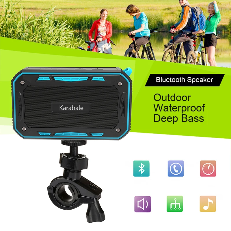 Karabale icycle спикер портативный IP67 Водонепроницаемый Bluetooth для спорта на открытом