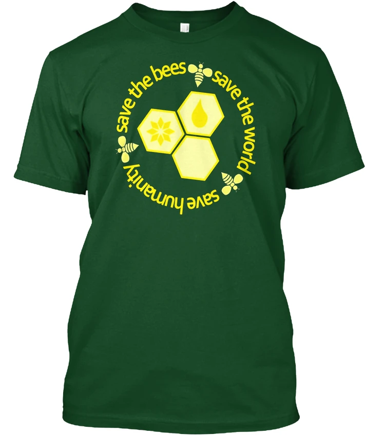 Популярная футболка с надписью Save The Bees World Humanity новая на весну-лето | Мужская