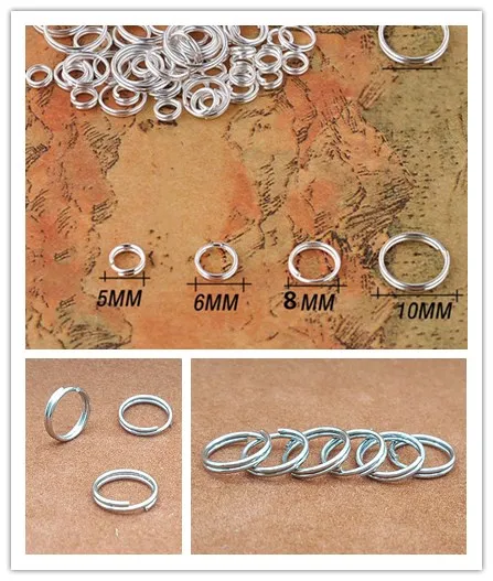 100 шт. женские двойные круглые соединительные кольца 5/6/8/10 мм | Украшения и