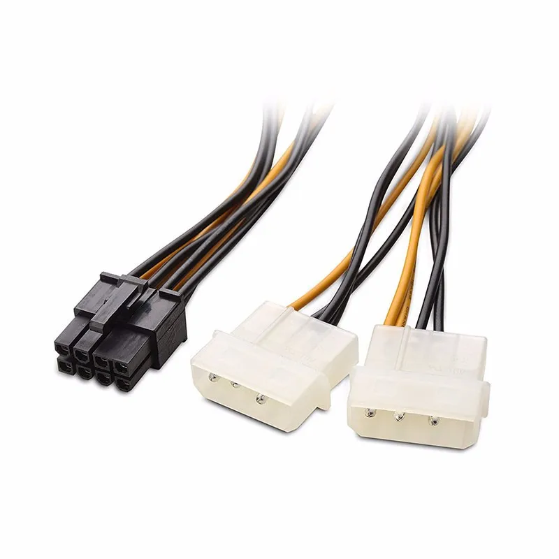 Видеокарта 15 см 5 шт./лот 8 Pin PCI Express папа двойной LP4 4Pin Molex IDE E адаптер кабеля