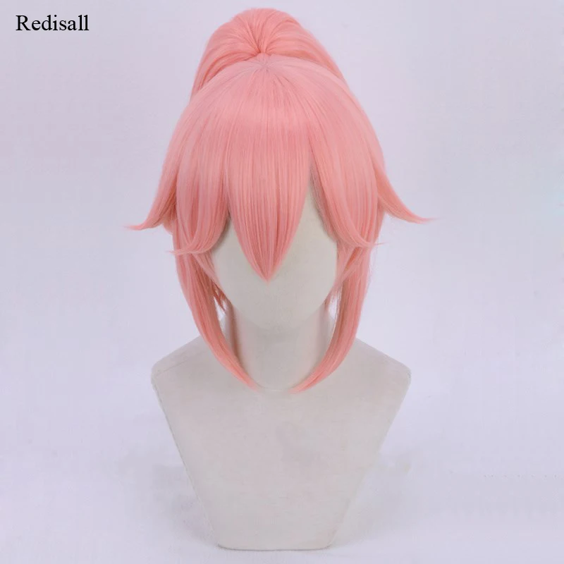 Fate/Grand Order парик Tamamo no Mae Base + розовый из свиного хвоста косплей Хэллоуин ролевая