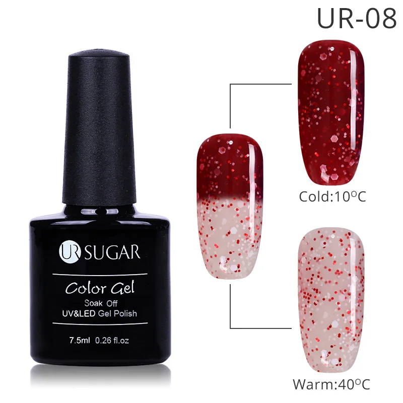 Snowy8 Ur Sugar, термогель-лак, температура, изменение цвета, блестящий Гель-лак, впитывающий УФ-Гибридный лак, Полупостоянный Гель-лак - Цвет: Snowy8