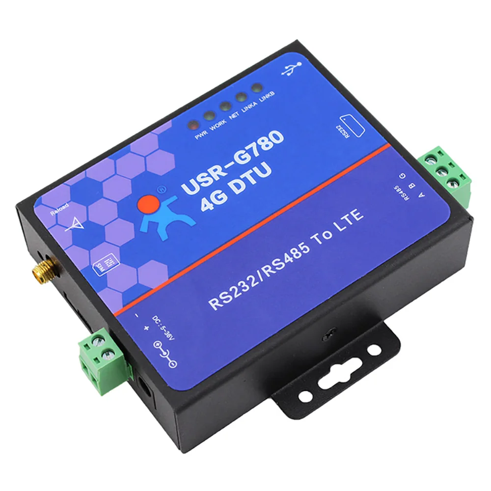 Модуль 4G DTU Серийный RS232 RS485 к LTE Modems серверное устройство Беспроводная передача