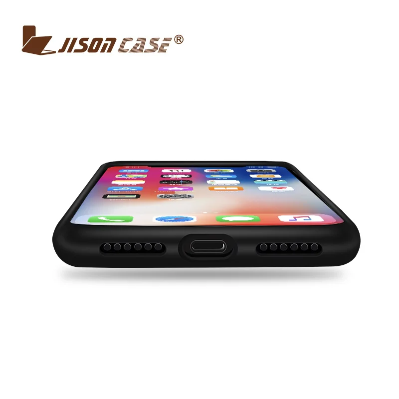 Jisoncase для iphone X Xs Max XR простой чехол для телефона тонкий матовый Жесткий Силиконовые обложка Карамельный цвет для iphone чехол логотип