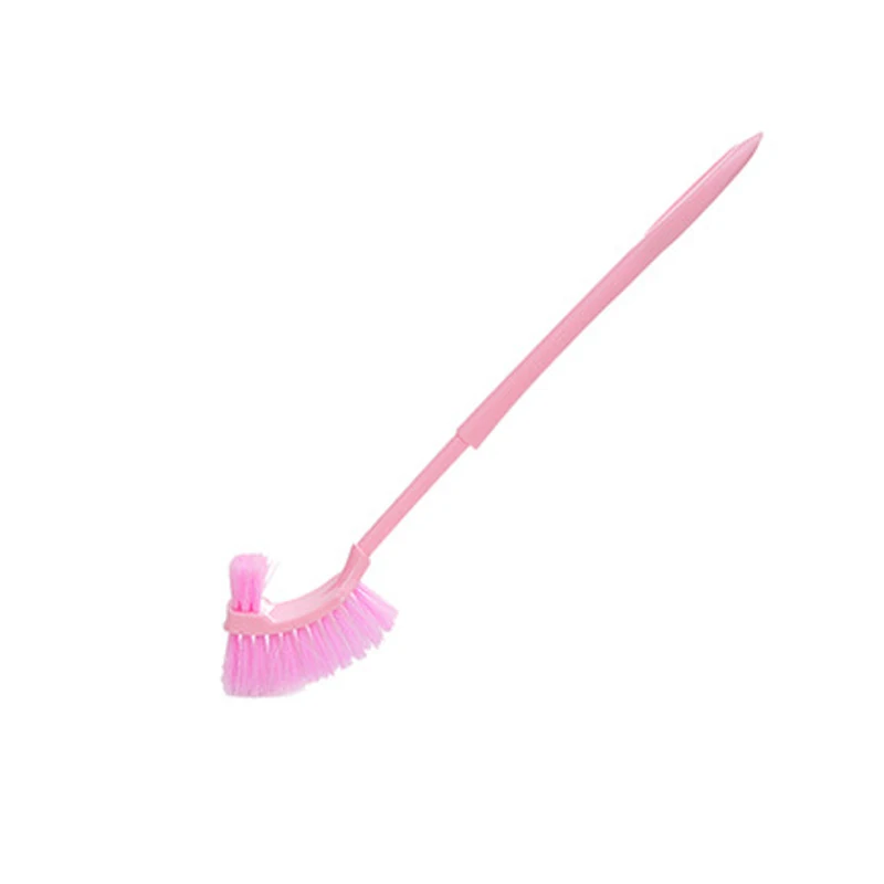 Buy Portable Toilet Brush Scrubber V-type Cleaner Clean Bent Bowl Handle For Bathroom Accessory on