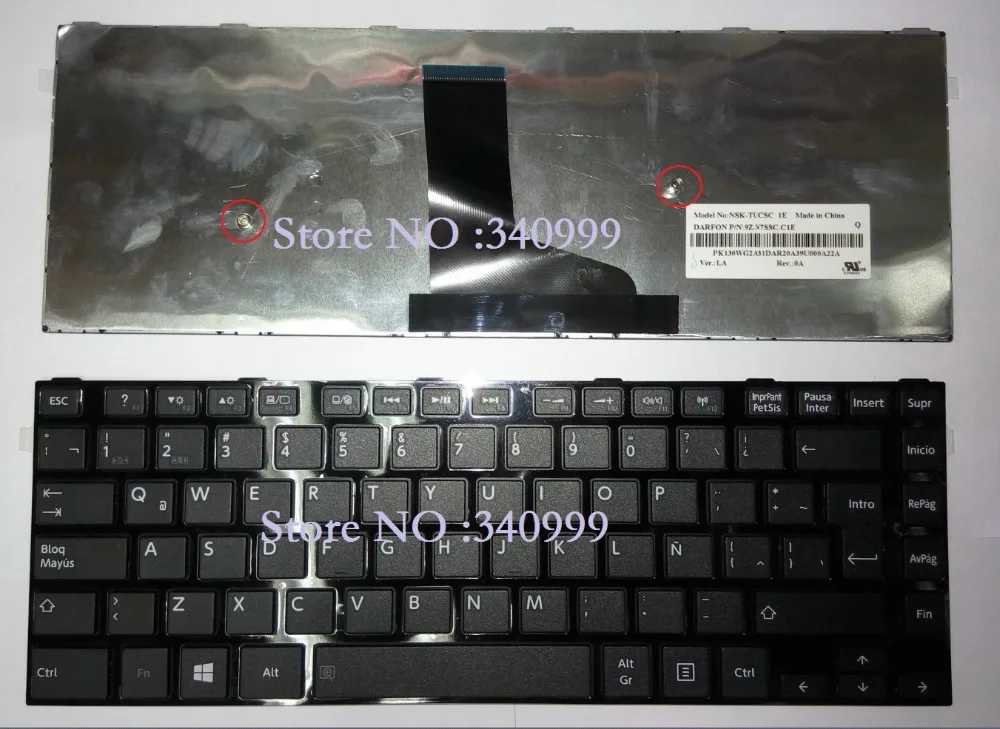 Toshiba Satellite L40-A L40D-A    Teclado