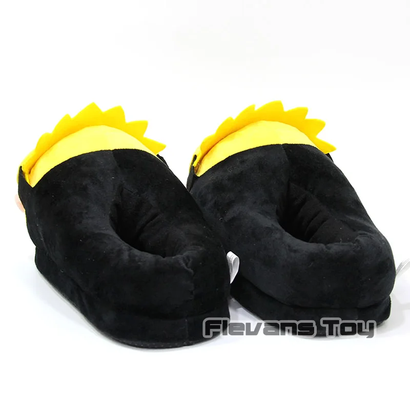 С рисунком Аниме Наруто Uzumaki Naruto плюшевые тапочки для мальчика Для мужчин зимние Теплая домашняя обувь мягкие игрушки