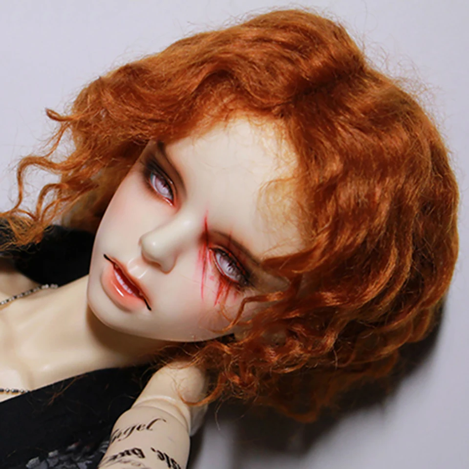Cateleya BJD doll wig sd male modelling radish red 1/6 1/4 1/3 uncle curly short hair Doll Accessories | Игрушки и хобби