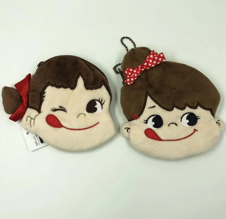 1 шт. милая сумка для монет Kawaii Girl Poko сумка для наушников подвески прекрасный держатель для карт на молнии кошелек мягкие модные плюшевый Кошелек Игрушки