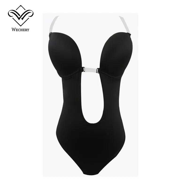 Wechery Vestido, Корректирующее белье с открытой спиной и глубоким вырезом, стринги, Корректирующее белье, топы, невидимый бюстгальтер под платье, сексуальный прозрачный ремешок