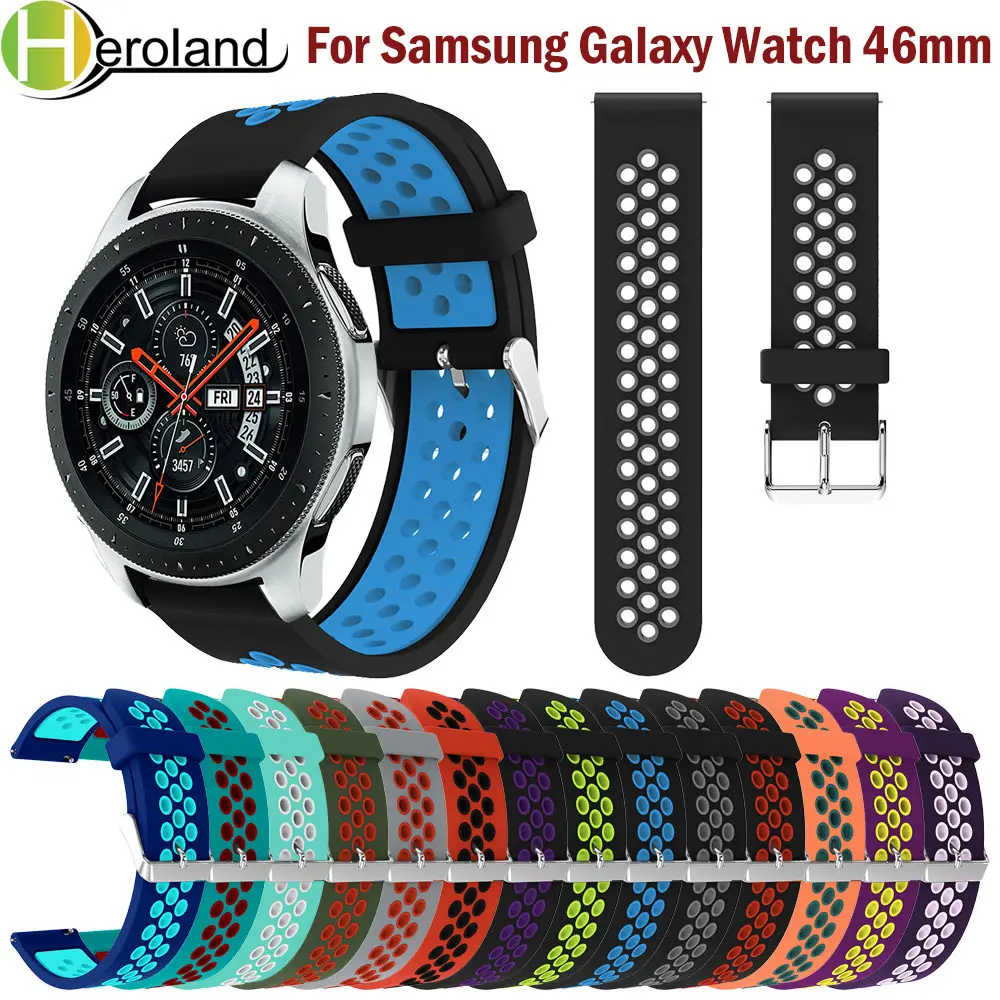 Для Samsung Galaxy Watch 46 мм/Gear S3 умный силиконовый ремешок для часов 22 мм спортивный