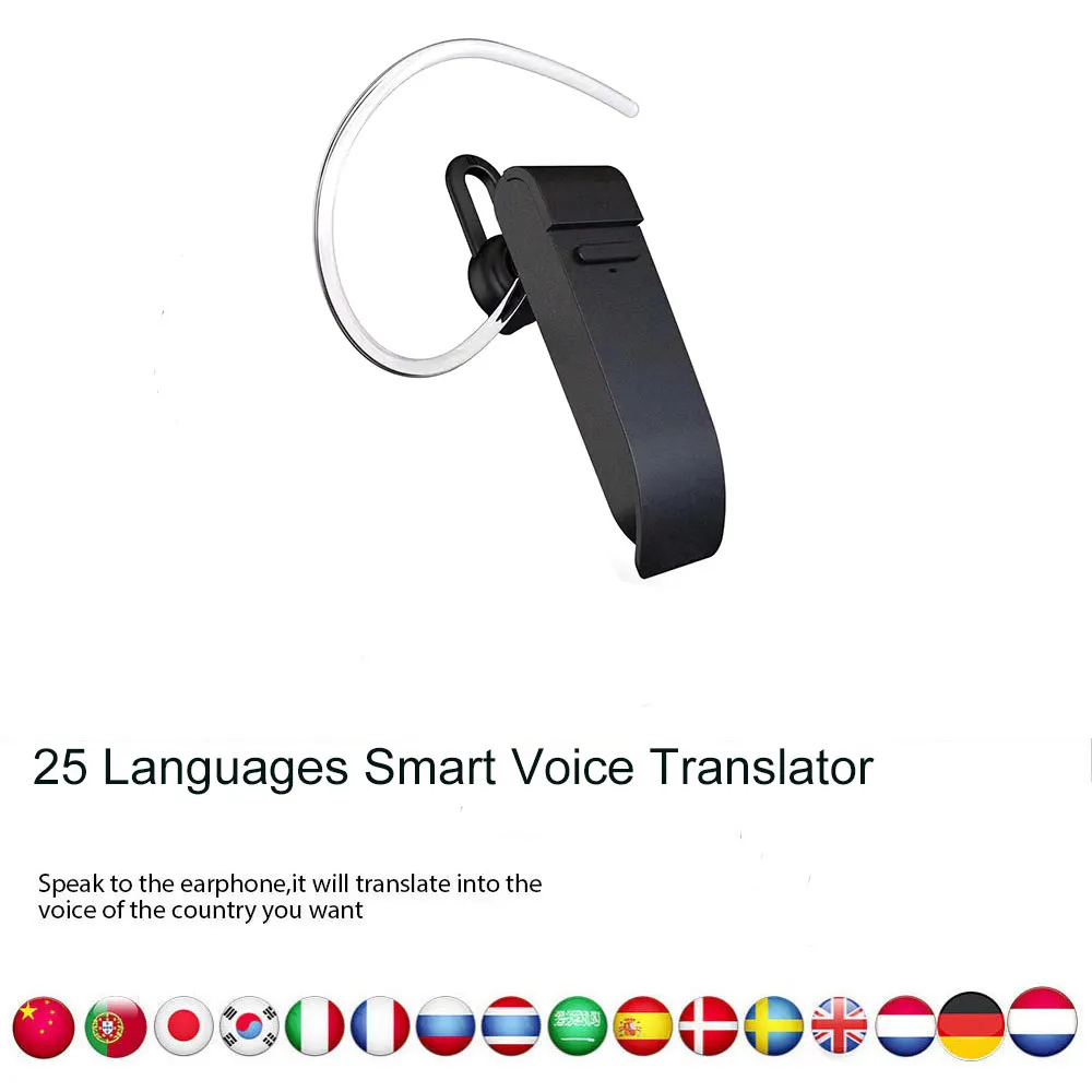 Переводные наушники 25 языков умный голосовой переводчик мгновенный перевод