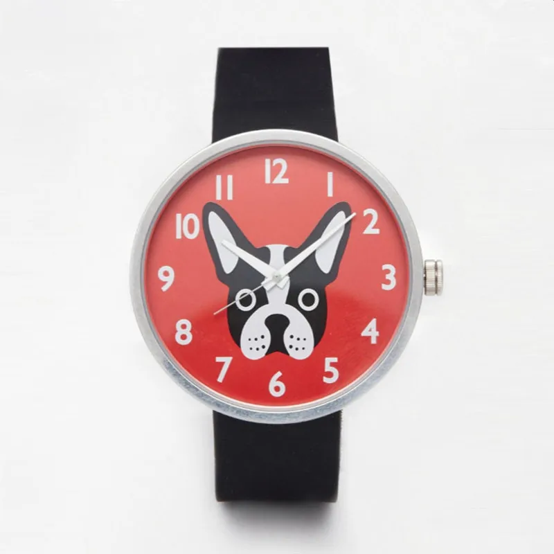 Стиль Newgate Mr Nipper Woof часы, Винтажный французский Бульдог Дизайн Простой Кожаный ремешок Кварцевые женские часы с рисунком собаки часы