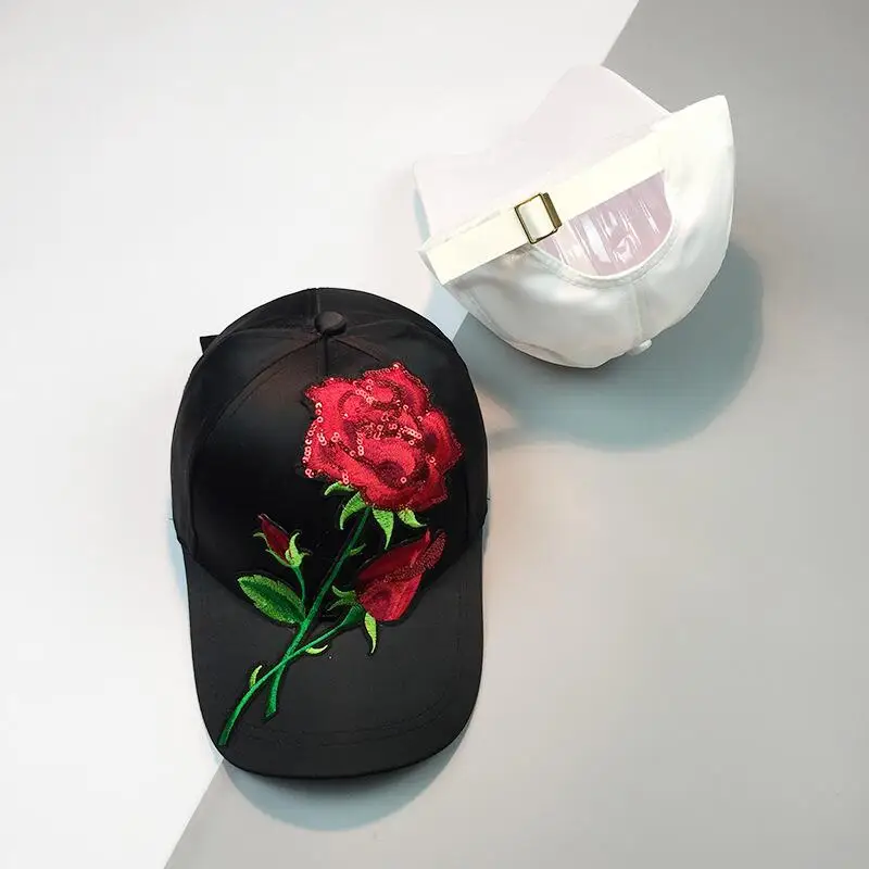 SUOGRY Для женщин Кепки красной розы Лето Snapback папа шляпа для мужчин унисекс