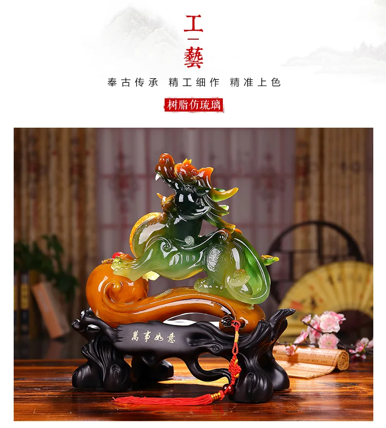 

HOT SALE 40cm LARGE # Office Business Talisman bring in wealth Inviting money lucky 3D crystal crystal Sculpture ART statue