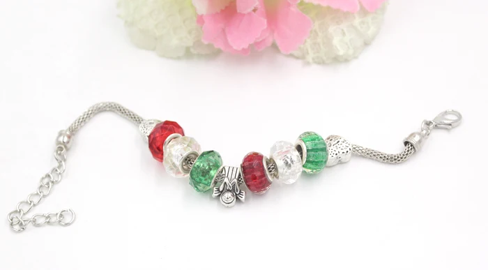 Новое поступление Рождественский браслет ювелирные изделия красный белый