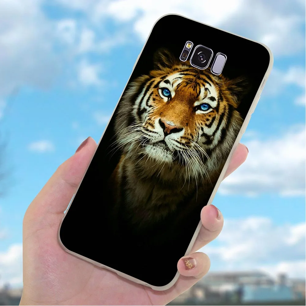 Мягкий ТПУ чехол для телефона Samsung Galaxy A3 Тигр Лев Хоул A5 A6 Plus A7 A8 A9 A10 A20 A30 A40 A50 A71