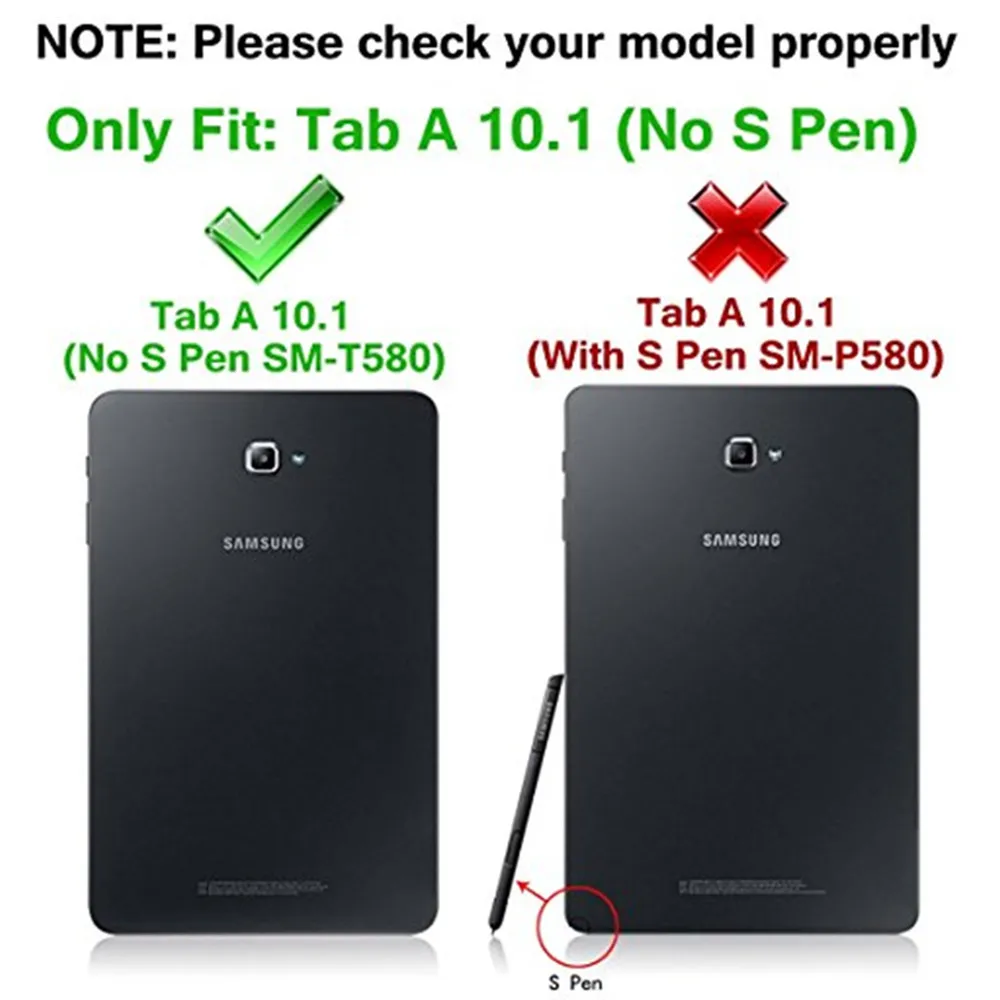 Чехол для Samsung Galaxy Tab A a6 10 1 2016 T585 T580 умный чехол из ПУ кожи планшет + пленка ручка |