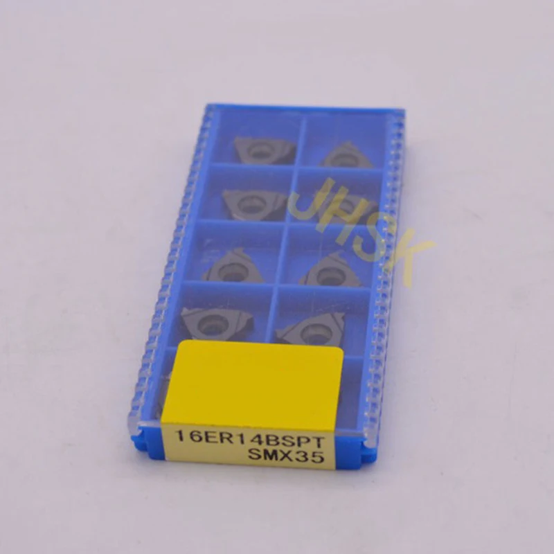 

10pcs 16ER 14BSPT SMX35 Carbide Insert For Threading Turning Tool Boring BAR